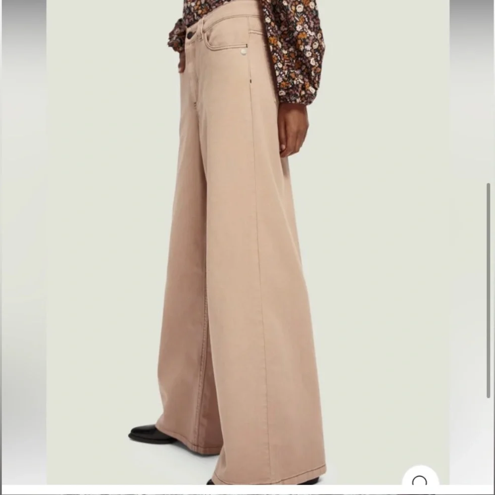 SALE Scotch & Soda peach colored wide flare jeans 24 EUC - Picture 1 of 13